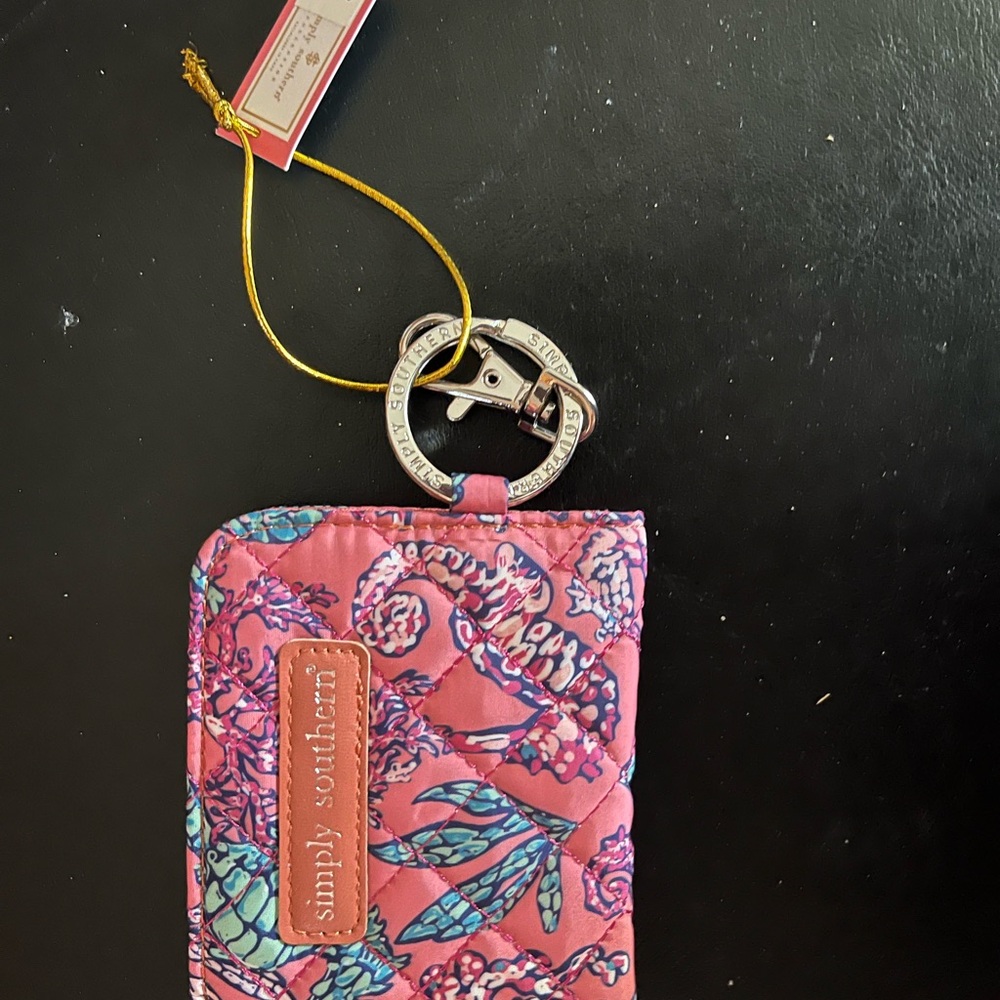 Simply Southern Coral and Blue Floral Wallet-New